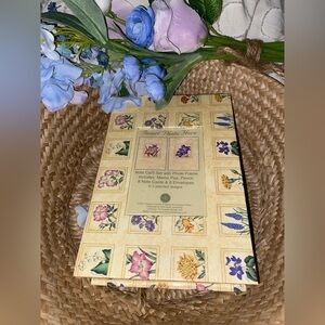 VTG 2001 Nancy Shumaker Pallan Floral Note Card Set & Photo Frame | NEW SEALED